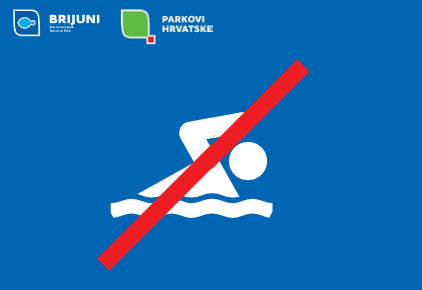 Područja na Velikom Brijunu gdje kupanje nije dozvoljeno